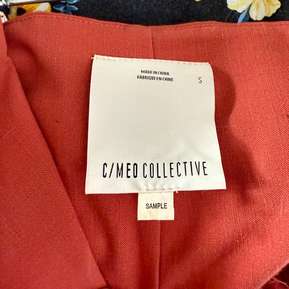 C/MEO COLLECTIVE | Sample High Waisted Wide Leg Trousers in Rust Red - Small - Picture 3 of 8